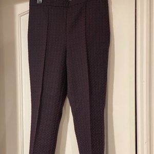 Ann Taylor work pants, navy blue with red accents, excellent condition